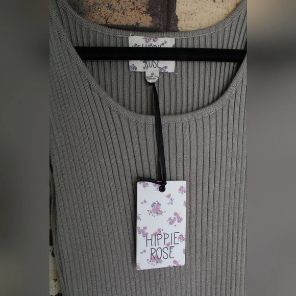 Hippie Rose grayish green stretchy dress NWT - Picture 3 of 5
